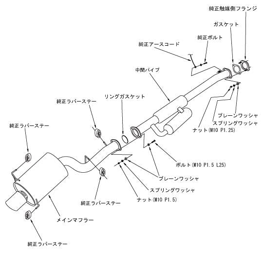 HKS SUPER TURBO MUFFLER ER34(4dr)