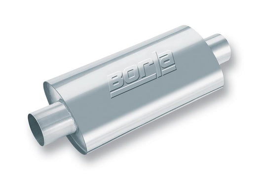 Borla XR-1 Racing Sportsman 2 1/2 inch Outlet / 2 1/2 inch Inlet 12in Case Oval Muffler