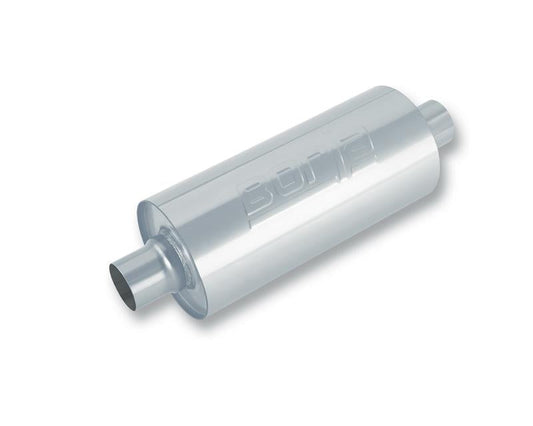 Borla Universal Performance 2.5in Inlet/Outlet Stainless Racing Muffler