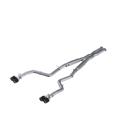 MBRP T304 SS 3in Dual Rear Catback CF Quad Tips - Street | S71153CF