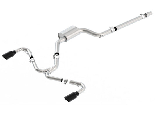 Borla SS S-Type Catback Exhaust - Black Chrome Tips | 140751BC