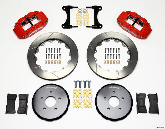 Wilwood Narrow Superlite 6R Front Hat Kit 13.06in Red Nissan 370Z/Fiti G37