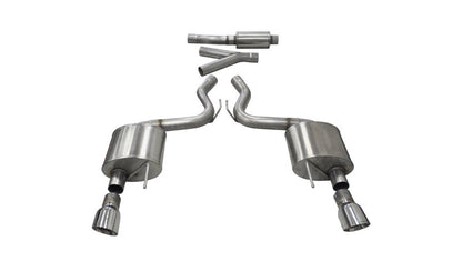 Corsa 15-16 Ford Mustang EcoBoost 2.3T Sport 3in Cat-Back Dual Rear Exit Polished Tips
