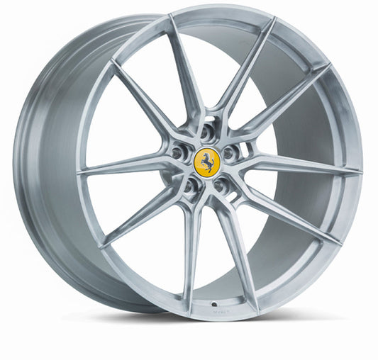 Vossen x Novitec NF9 23x12in - 5x114.3 BP - ET31 - Brushed Gloss Clear Ferrari Purosangue Rear Wheel
