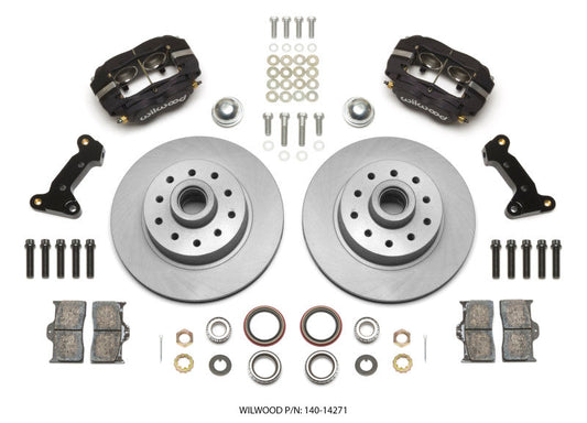 Wilwood Forged Dynalite Front Kit 11.03in 1 PC Rotor&Hub 74-80 Pinto/Mustang II Disc Spindle only