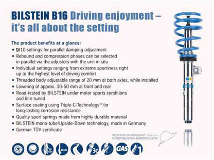 Bilstein B16 (DampTronic) Coilover Kit | 49-246988