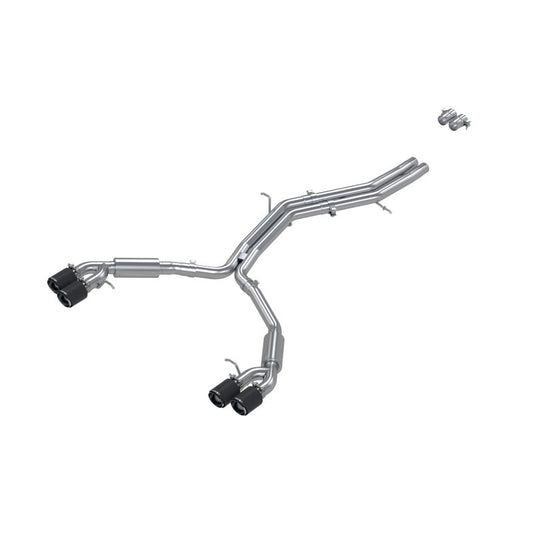 MBRP T304 SS 2.5in Cat-Back Quad Rear Exit Exhaust - Carbon Tips [S46073CF]