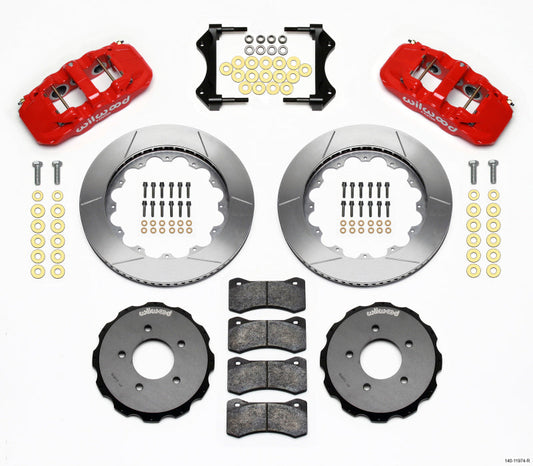 Wilwood AERO6 Front Hat Kit 14.00 Red 99-06 BMW E46