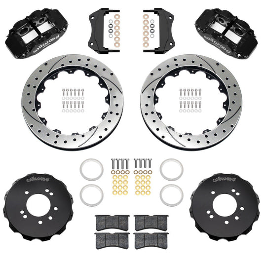 Wilwood 89-98 Nissan 240SX/89-94 Skyline/90-96 300ZX Superlite 6R Fr BBK w/ 12.88in D/S Rotors - Blk