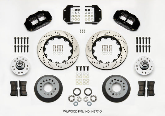 Wilwood Narrow Superlite 6R Front Hub Kit 14.00in Drilled Magnum Force Drop Spindle