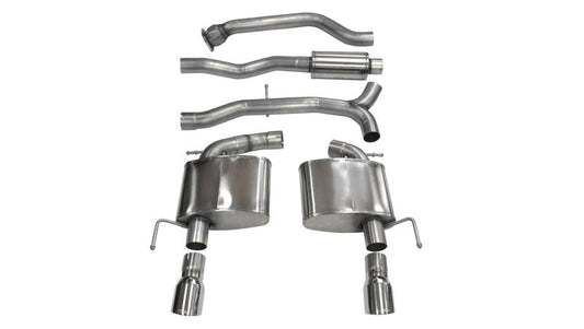 Corsa 13-14 Cadillac ATS Sedan 2.0L A/T Polished Sport Dual Rear Cat-Back Exhaust