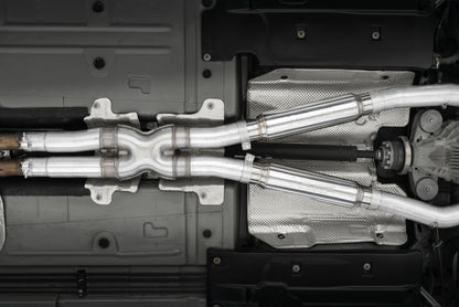 MBRP T304 SS 3in Dual Rear Catback CF Quad Tips - Street | S71153CF