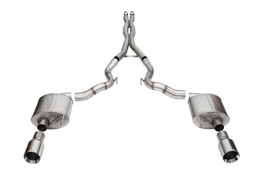 Corsa 24-25 Ford Mustang GT Xtreme 3in Cat-Back Dual Rear Exhaust w/4.5in Straight-Cut Polish Tips