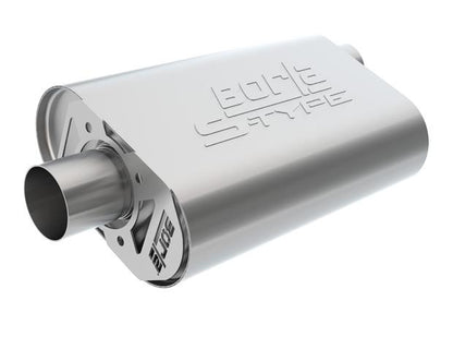 Borla CrateMuffler Ford Coyote 2.5 inch Offset/Offset 12in x 6in x 10.34in S-Type Oval Muffler