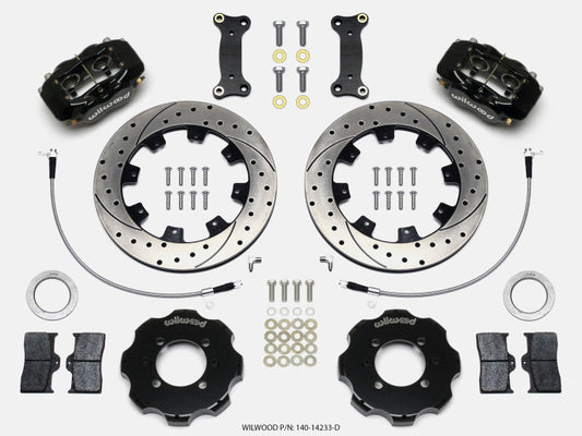 Wilwood Forged Dynalite Front Hat Kit 12.19in Drilled 2016-Up Mazda MX5 Miata w/ Lines