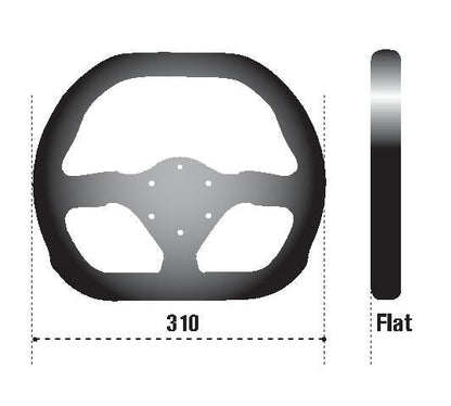 Sparco Steering Wheel 310X260 Suede Black