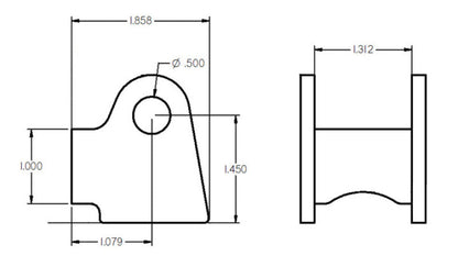 Ridetech Shock Bracket for 1.5in Bridge