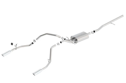 Borla 14 Silv/Sierra 1500 C/B Touring Exh/2.75in in muff 2.25inout 4inTIp SS Rear Exit
