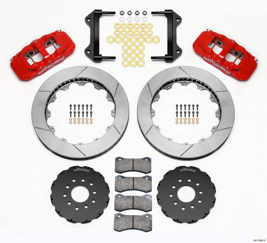 Wilwood AERO6 Front Hat Kit 15.00 Red 97-04 Corvette C5/Z06 05-13 C6