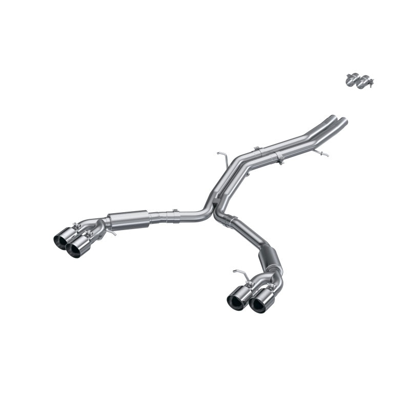 MBRP T304 SS 2.5in Cat Back Quad Rear Exit Exhaust - SS Tips [S4607304]