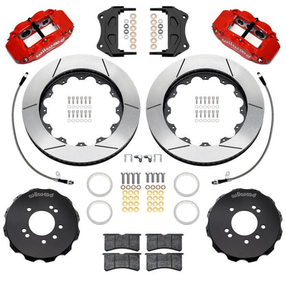 Wilwood 89-98 Nissan 240SX/89-94 Skyline/90-96 300ZX Superlite 6R Front BBK w/ 14in D/S Rotors - Red