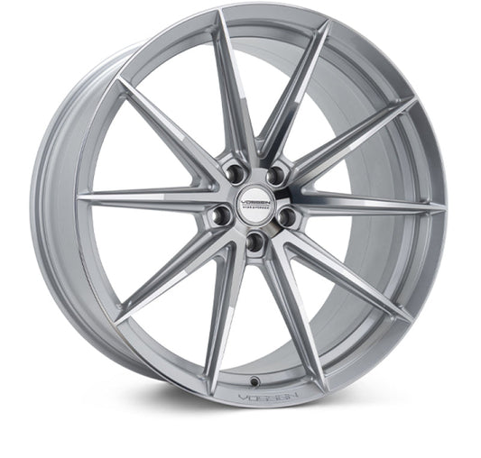 Vossen HFX-2 22x9 / 5x112 / ET32 / Flat Face / 66.5 - Silver Polished Wheel