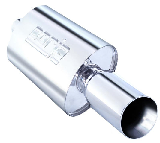 Borla Boomer Muffler Thumper Oval 2-1/4in In 4in Side Rount Out