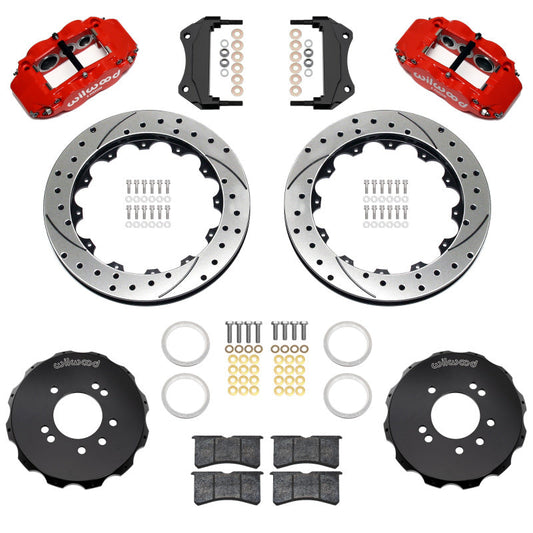 Wilwood 89-98 Nissan 240SX/89-94 Skyline/90-96 300ZX Superlite 6R Fr BBK w/ 12.88in D/S Rotors - Red