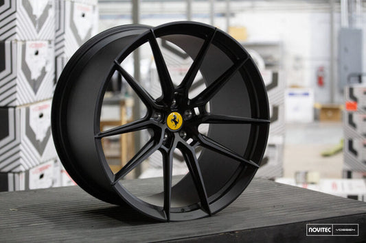 Vossen x Novitec NF9 20x9in - 5x114.3 BP - ET39 - Satin Black Ferrari 458 Front Wheel