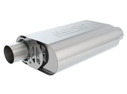 Borla CrateMuffler Small Block Chevrolet ATAK 2.5in Offset/Offset 14inx4.35inx9in Muffler