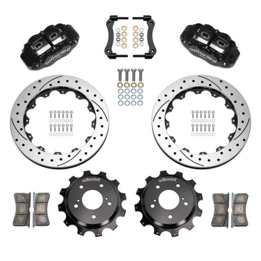 Wilwood 89-02 Nissan Skyline Superlite 4R Rear BBK w/ 13.50in Diameter D/S Rotor - Black