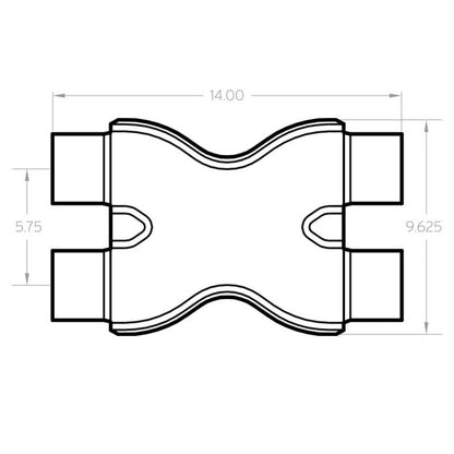 MagnaFlow Smooth Trans X 3/3 X 14 SS