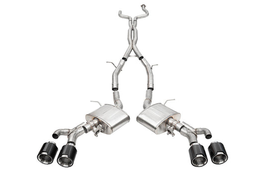 Corsa 22-25 Cadillac CT4 V Blackwing 3in Dual Mode Active Cat-Back 4.5in CF Polished Dual Rear Tip