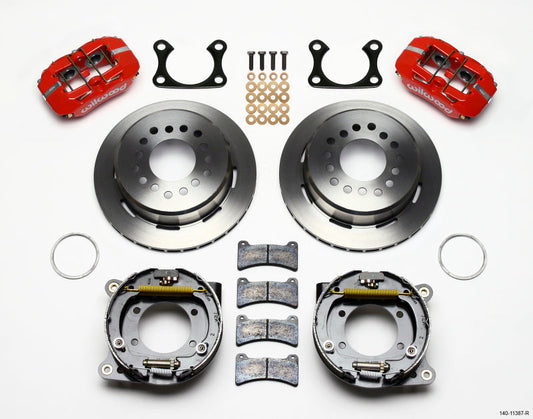 Wilwood Dynapro Low-Profile 11.00in P-Brake Kit - Red Big Ford 2.36in Offset