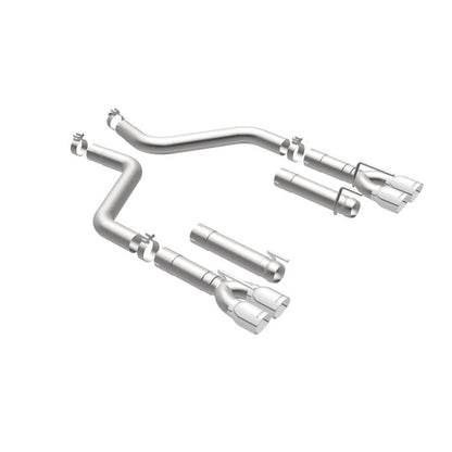MagnaFlow Axle-Back, SS, 3in, Quad Split Rear 3.5 Tips 2015 Dodge Challenger incl SRT Hellcat
