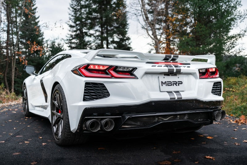 MBRP T304 Catback Quad Split Rear Exit Exhaust - Carbon Tips | S70423CF