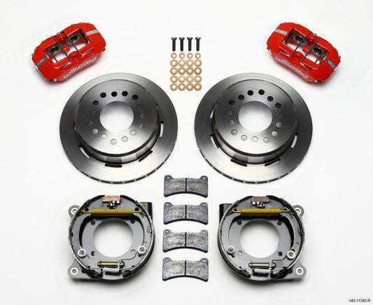 Wilwood Dynapro Low-Profile 11.00in P-Brake Kit - Red Chevy C-10 2.42 Offset 5-lug