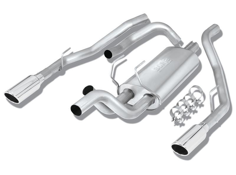 Borla 09-13 Dodge RAM 1500 5.7L CC/SB w/Fact Sngl Exh C/B 3x2.5in Single Round Rolled Split Rear