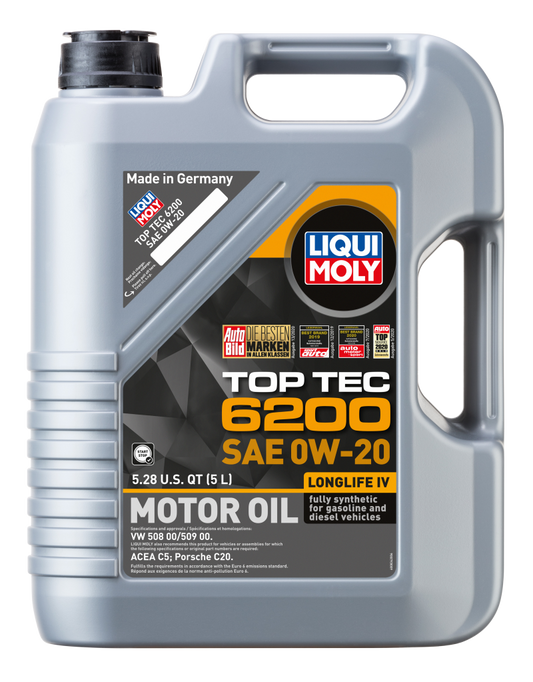 LIQUI MOLY 5L Top Tec 6200 Motor Oil 0W20