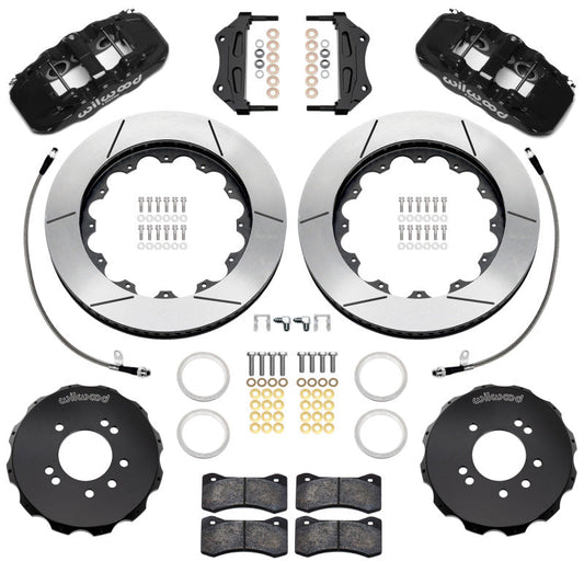 Wilwood 89-98 Nissan 240SX/89-94 Skyline/90-96 300ZX Aerolite 6R Fr BBK w/ 14in SLT Rotors - Black
