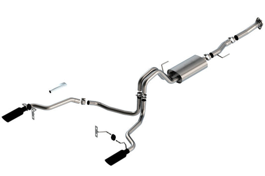 Borla F-150 2021 5.0L 2dr RC SB (122.8 WB) XL/XLT 3/2.25 SRE Cat-Back S-Type Black Chrome Tips