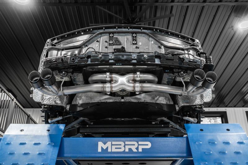 MBRP T304 Catback Quad Split Rear Exit Exhaust - Carbon Tips | S70423CF