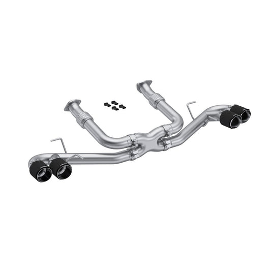 MBRP T304 Catback Quad Split Rear Exit Exhaust - Carbon Tips | S70423CF