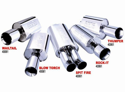 Borla Boomer Muffler Thumper Oval 2-1/4in In 4in Side Rount Out