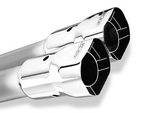 Borla Universal Polished Tip Dual Round Angle-Cut Intercooled (inlet 2 1/2in. Outlet 3in) *NO Return